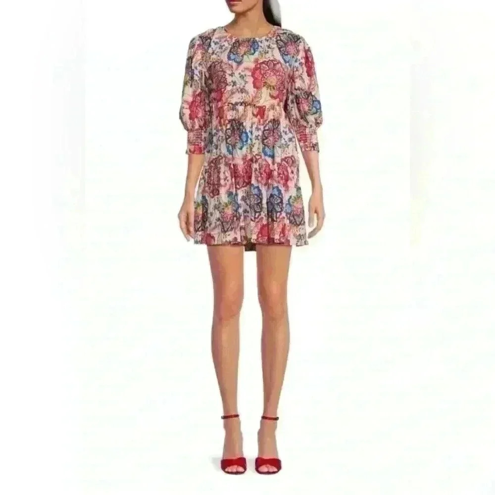 Miss Los Angeles Honor Floral Mini Dress Size M